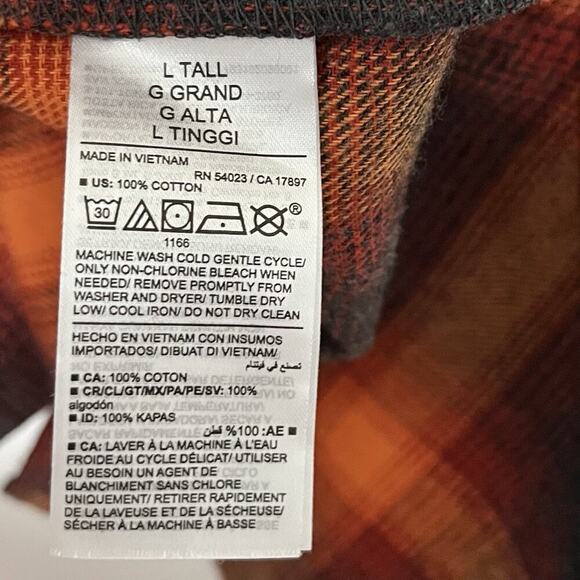 Old Navy Womens Swiftie Boyfriend Flannel Shirt Size LT Evermore Country Barn - Picture 7 of 7